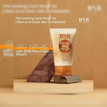 BNB Face WashRice Brightening Exfoliator Face Washwith Vegan Rice Milk